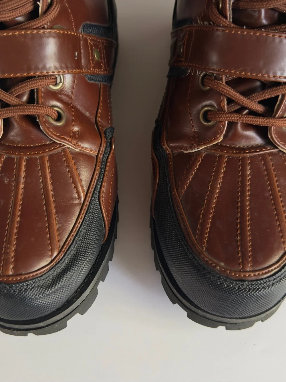 Men's Brown Lace-Up Strap Rugged Outdoor Boots